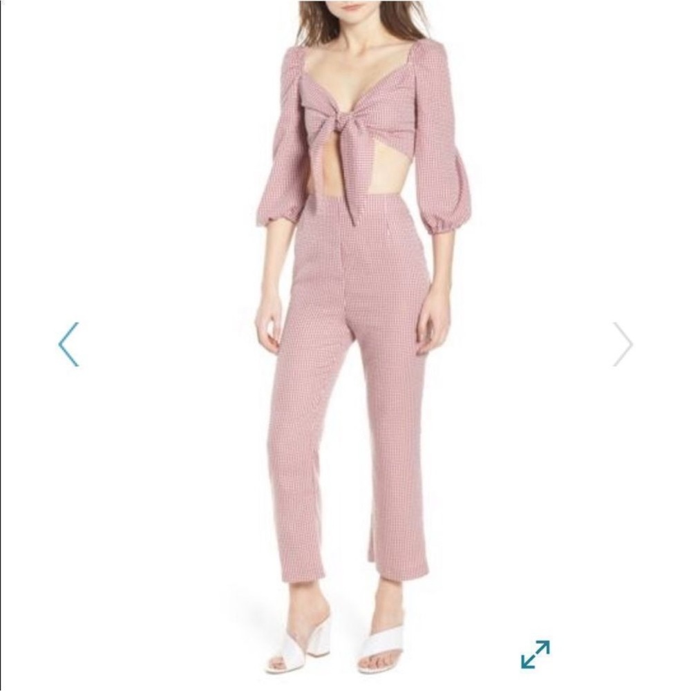 Nordstrom WAYF Mauve Cropped Two Piece Set Jumpsuit